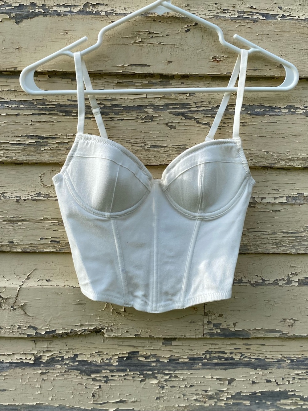White Bustier Crop Top